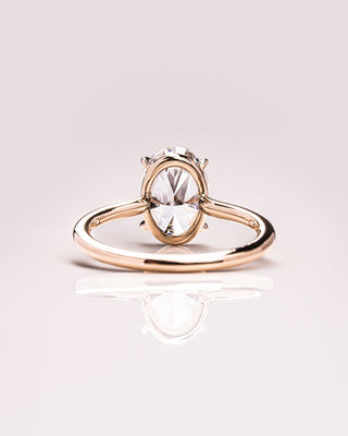 Cushion Hidden Halo Lab Grown Diamond Engagement Ring