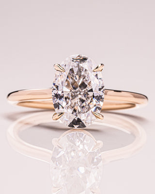 Cushion Hidden Halo Lab Grown Diamond Engagement Ring
