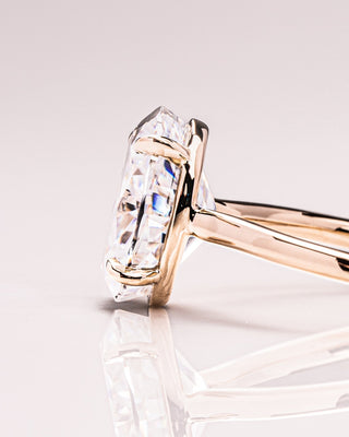 Cushion Hidden Halo Lab Grown Diamond Engagement Ring