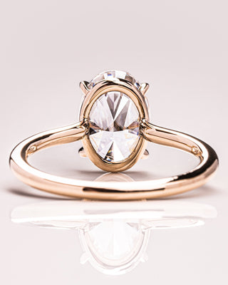 Cushion Hidden Halo Lab Grown Diamond Engagement Ring