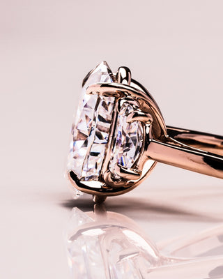 Cushion Hidden Halo Lab Grown Diamond Engagement Ring