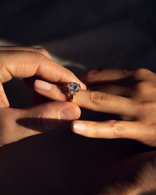 Cushion Hidden Halo Lab Grown Diamond Engagement Ring