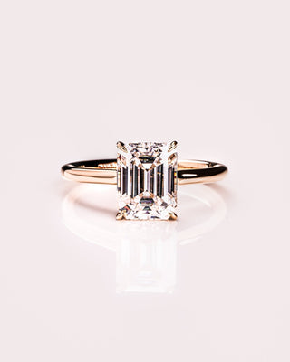 Cushion Hidden Halo Lab Grown Diamond Engagement Ring
