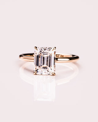 Cushion Hidden Halo Lab Grown Diamond Engagement Ring