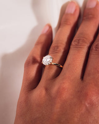 Cushion Hidden Halo Lab Grown Diamond Engagement Ring