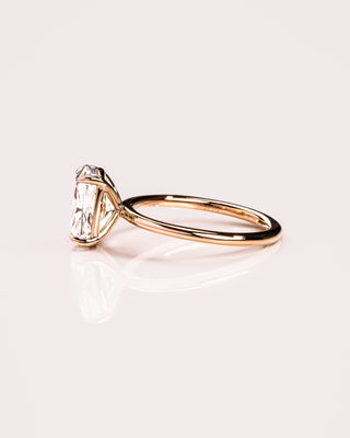 Cushion Hidden Halo Lab Grown Diamond Engagement Ring