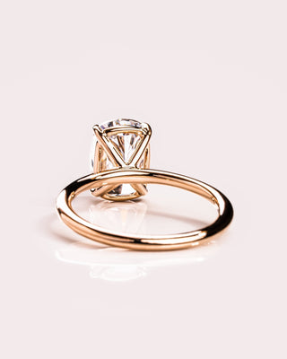 Cushion Hidden Halo Lab Grown Diamond Engagement Ring