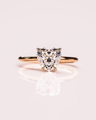 Cushion Hidden Halo Lab Grown Diamond Engagement Ring