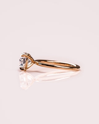 Cushion Hidden Halo Lab Grown Diamond Engagement Ring