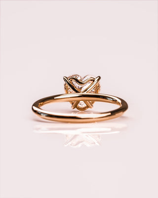 Cushion Hidden Halo Lab Grown Diamond Engagement Ring