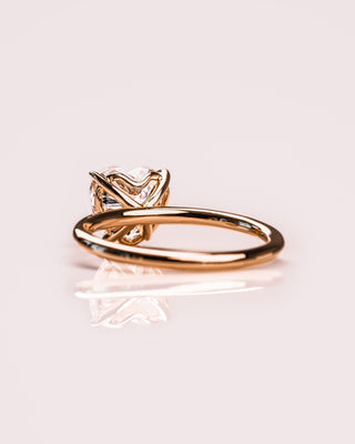 Cushion Hidden Halo Lab Grown Diamond Engagement Ring