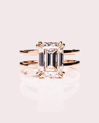 Cushion Hidden Halo Lab Grown Diamond Engagement Ring