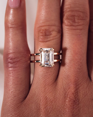 Cushion Hidden Halo Lab Grown Diamond Engagement Ring