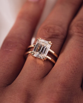Cushion Hidden Halo Lab Grown Diamond Engagement Ring