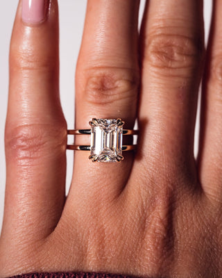 Cushion Hidden Halo Lab Grown Diamond Engagement Ring