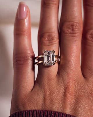 Cushion Hidden Halo Lab Grown Diamond Engagement Ring