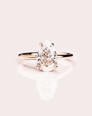 Cushion Hidden Halo Lab Grown Diamond Engagement Ring