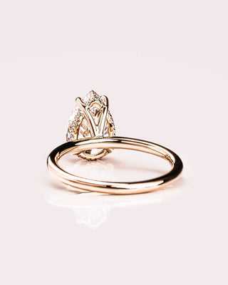 Cushion Hidden Halo Lab Grown Diamond Engagement Ring