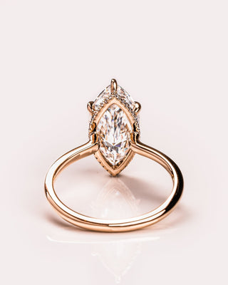 Cushion Hidden Halo Lab Grown Diamond Engagement Ring