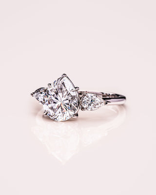 Cushion Hidden Halo Lab Grown Diamond Engagement Ring