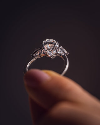 Cushion Hidden Halo Lab Grown Diamond Engagement Ring