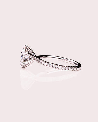 Cushion Hidden Halo Lab Grown Diamond Engagement Ring