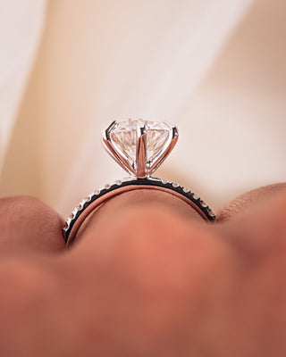 Cushion Hidden Halo Lab Grown Diamond Engagement Ring