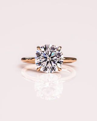 Cushion Hidden Halo Lab Grown Diamond Engagement Ring