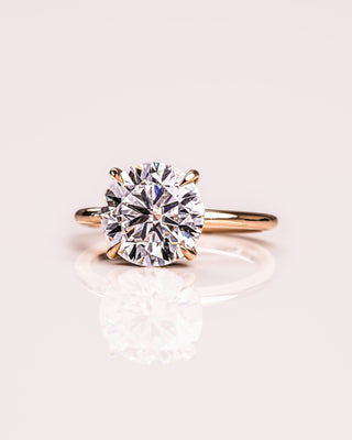 Cushion Hidden Halo Lab Grown Diamond Engagement Ring