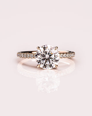 Cushion Hidden Halo Lab Grown Diamond Engagement Ring