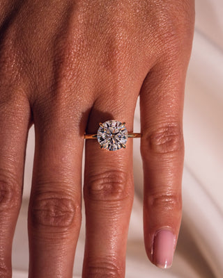 Cushion Hidden Halo Lab Grown Diamond Engagement Ring