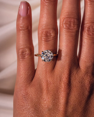 Cushion Hidden Halo Lab Grown Diamond Engagement Ring