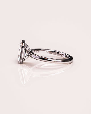 Cushion Hidden Halo Lab Grown Diamond Engagement Ring