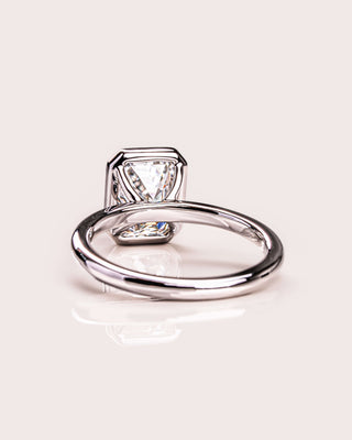 Cushion Hidden Halo Lab Grown Diamond Engagement Ring