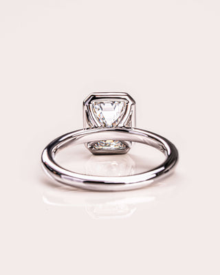 Cushion Hidden Halo Lab Grown Diamond Engagement Ring
