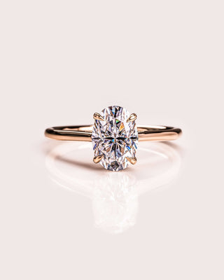 Cushion Hidden Halo Lab Grown Diamond Engagement Ring