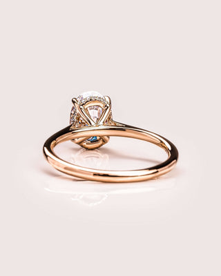 Cushion Hidden Halo Lab Grown Diamond Engagement Ring