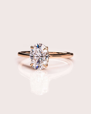 Cushion Hidden Halo Lab Grown Diamond Engagement Ring