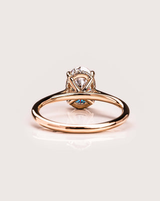 Cushion Hidden Halo Lab Grown Diamond Engagement Ring