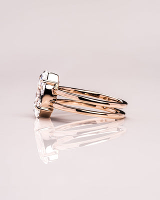 Cushion Hidden Halo Lab Grown Diamond Engagement Ring
