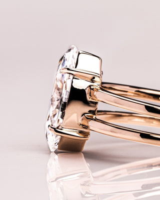 Cushion Hidden Halo Lab Grown Diamond Engagement Ring
