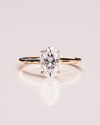 Cushion Hidden Halo Lab Grown Diamond Engagement Ring