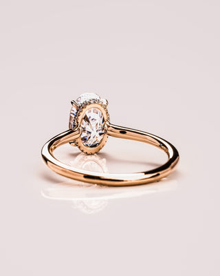 Cushion Hidden Halo Lab Grown Diamond Engagement Ring