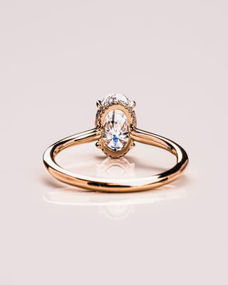 Cushion Hidden Halo Lab Grown Diamond Engagement Ring