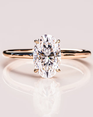 Cushion Hidden Halo Lab Grown Diamond Engagement Ring