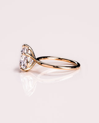Cushion Hidden Halo Lab Grown Diamond Engagement Ring