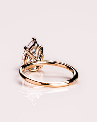 Cushion Hidden Halo Lab Grown Diamond Engagement Ring
