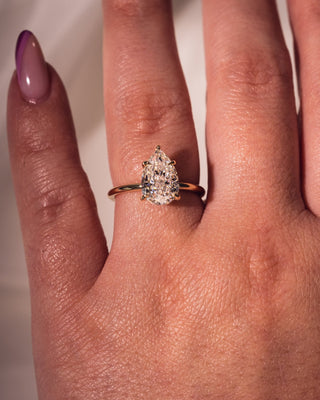 Cushion Hidden Halo Lab Grown Diamond Engagement Ring