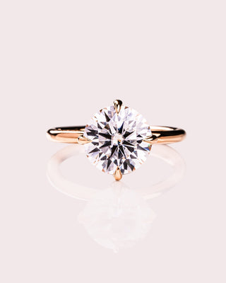 Cushion Hidden Halo Lab Grown Diamond Engagement Ring