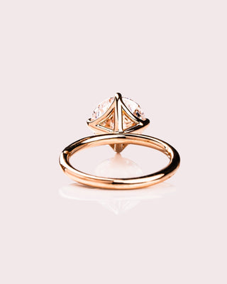 Cushion Hidden Halo Lab Grown Diamond Engagement Ring